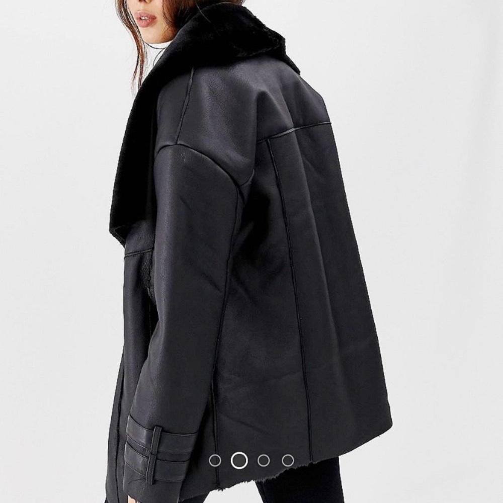 Missguided Waterfall Shearling Coat - image 2